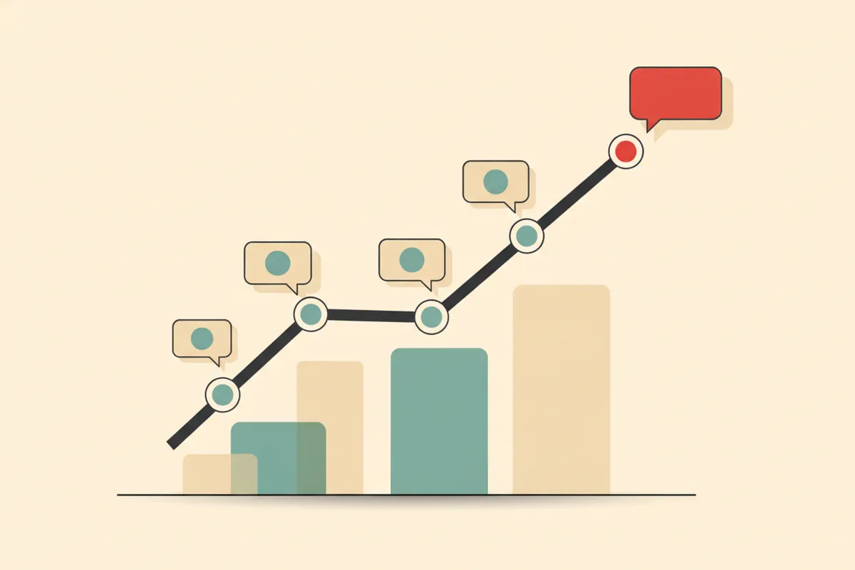 Line chart tracking brand rank in LLM answers over time